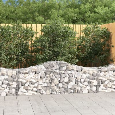 vidaXL Paniers à gabions arqués 30 pcs 200x50x60/80 cm fer galvanisé