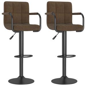 vidaXL Tabourets de bar lot de 2 marron tissu