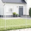 vidaXL Cl&ocirc;ture de jardin Blanc 1,7 x 1,5 m Acier rev&ecirc;tu de poudre