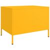 vidaXL Table basse jaune moutarde 68x50x50,5 cm acier