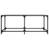 vidaXL Table basse avec dessus en verre noir 98,5x50x40 cm acier