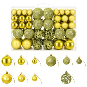 vidaXL Boules de No&euml;l 100 pcs vert clair 3 / 4 / 6 cm