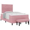 vidaXL Lit &agrave; ressorts avec matelas Rose 120 x 190 cm Velours