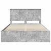 vidaXL Cadre de lit Gris b&eacute;ton 140 x 190 cm Bois Ing&eacute;nierie