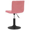vidaXL Chaises pivotantes &agrave; manger lot de 2 rose velours
