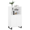 vidaXL Buffet haut Blanc 60x36x110 cm Bois d'ing&eacute;nierie