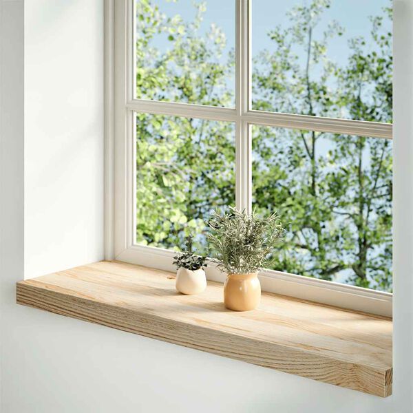 vidaXL Appuis de fen&ecirc;tre 2 pcs non trait&eacute; 90x25x2 cm bois ch&ecirc;ne massif