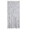 vidaXL Moustiquaire Blanc et gris 90x200 cm Chenille