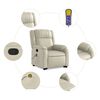 vidaXL Fauteuil inclinable de massage Cr&egrave;me Similicuir