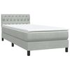 vidaXL Sommier &agrave; lattes de lit et matelas et LED gris clair 80x210 cm velours