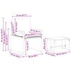 vidaXL Ensembles de meubles 3 pcs Noir et blanc cr&egrave;me Rotin