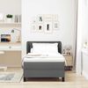 vidaXL Lit &agrave; ressorts avec matelas Gris fonc&eacute; 90 x 200 cm tissu
