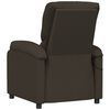 vidaXL Fauteuil de massage Marron fonc&eacute; Tissu