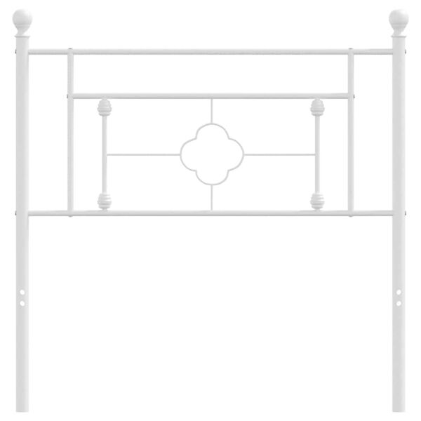vidaXL T&ecirc;te de lit m&eacute;tal blanc 100 cm