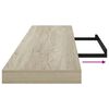 vidaXL &Eacute;tag&egrave;res murales flottantes 4 pcs ch&ecirc;ne 120x23,5x3,8 cm MDF