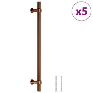 vidaXL Poign&eacute;es d'armoire 5 pcs bronze 192 mm acier inoxydable