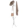 vidaXL Porte-manteau blanc 176 cm fer enduit de poudre