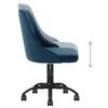 vidaXL Chaises pivotantes &agrave; manger lot de 2 bleu velours