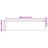 vidaXL Rideau en Dentelle Floral Blanc 100 x 400 cm Polyester