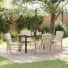 vidaXL Ensemble de salle &agrave; manger pour jardin 5 pcs Beige polyrotin