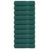 vidaXL Essuie-mains 10 pcs vert 50x100 cm 360 g/m&sup2; 100% coton