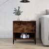 vidaXL Table d'appoint Ch&ecirc;ne fum&eacute; 50x46x50 cm Bois d'ing&eacute;nierie