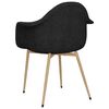 vidaXL Chaises &agrave; manger lot de 2 noir tissu