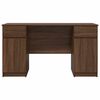 vidaXL Bureau Ch&ecirc;ne marron 140 x 49 x 76 cm Bois d'ing&eacute;nierie