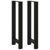 vidaXL Pieds de table de bar Noir 2 pi&egrave;ces 50 x (100-101) cm Acier