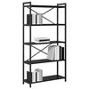 vidaXL &Eacute;tag&egrave;re Ch&ecirc;ne noir 80 x 30 x 155 cm Bois d'ing&eacute;nierie