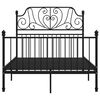 vidaXL Cadre de lit sans matelas noir m&eacute;tal 120x200 cm
