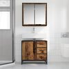 vidaXL Ensemble de mobilier de salle de bain 2 pcs Bois Ancien