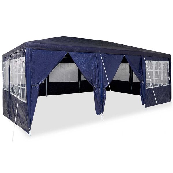 vidaXL Tente de f&ecirc;te Bleu 600 x 400 x 266 cm Poly&eacute;thyl&egrave;ne