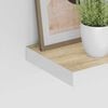 vidaXL &Eacute;tag&egrave;res flottantes 4 pcs ch&ecirc;ne et blanc 50x23x3,8 cm MDF
