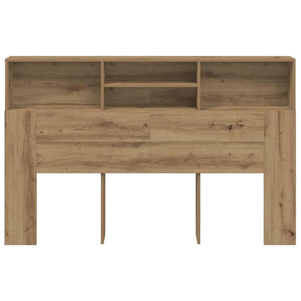vidaXL Armoire de t&ecirc;te de lit ch&ecirc;ne artisanal 160x19x103,5 cm