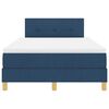 vidaXL Lit &agrave; ressorts avec matelas Bleu 120 x 190 cm tissu