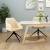 vidaXL Chaises &agrave; manger lot de 2 Cr&egrave;me Velours