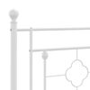vidaXL Cadre de lit m&eacute;tal sans matelas avec pied de lit blanc 90x200cm