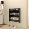 vidaXL Armoire &agrave; chaussures murale noir brillant bois d'ing&eacute;nierie