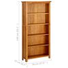 vidaXL Biblioth&egrave;que &agrave; 5 &eacute;tag&egrave;res 70x22x140 cm Bois de ch&ecirc;ne massif