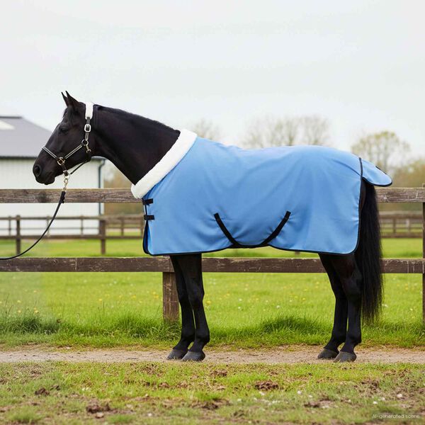 vidaXL Couverture &Eacute;quine Aqua Complet 95 cm Fleece polaire