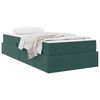 vidaXL Lit avec rangement et matelas Vert fonc&eacute; 90 x 200 cm Velours