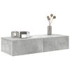 vidaXL &Eacute;tag&egrave;re murale avec tiroirs gris b&eacute;ton bois d'ing&eacute;nierie
