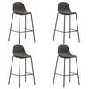 vidaXL Ensemble de bar 5 pcs Tissu Gris fonc&eacute;