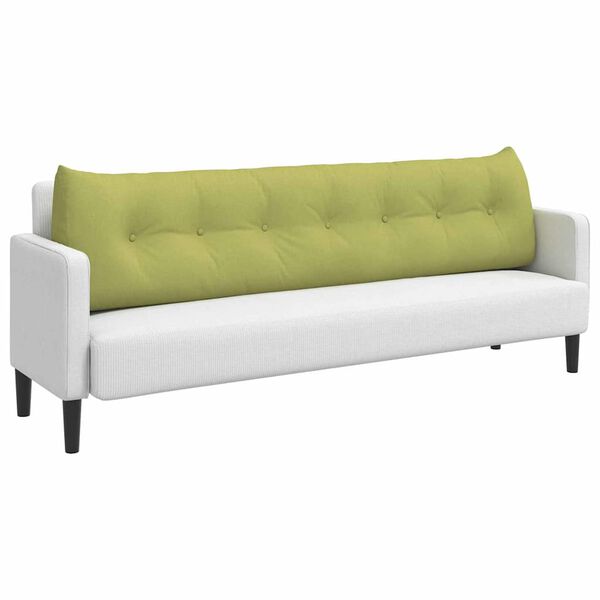 vidaXL Coussin de Dos Vert clair 200 x 24 x 50 cm tissu