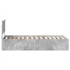 vidaXL Cadre de lit Gris b&eacute;ton 75 x 190 cm Bois d'ing&eacute;nierie