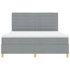 vidaXL Lit &agrave; ressorts avec matelas Gris clair 180 x 200 cm tissu
