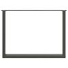 vidaXL Pieds de table &agrave; manger en U 2 pi&egrave;ces Anthracite 100 x (72-73) cm Acier