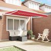 vidaXL Auvent R&eacute;tractable Rouge 350 x 250 cm Polyester et Aluminium