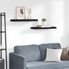 vidaXL &Eacute;tag&egrave;res murales flottantes 2 pcs noir 60x23,5x3,8 cm MDF